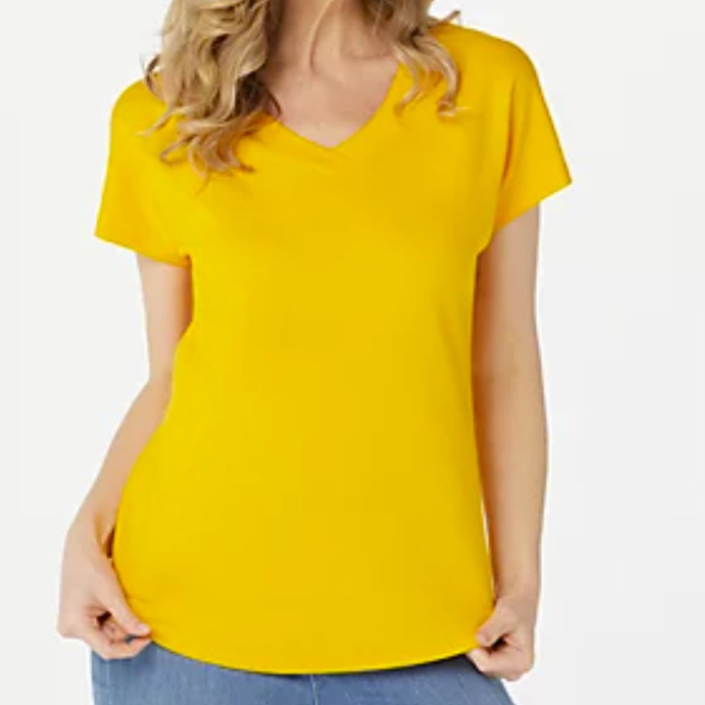 Isaac Mizrahi Essentials Pima Cotton Dolman Sleeve T-Shirt  11213